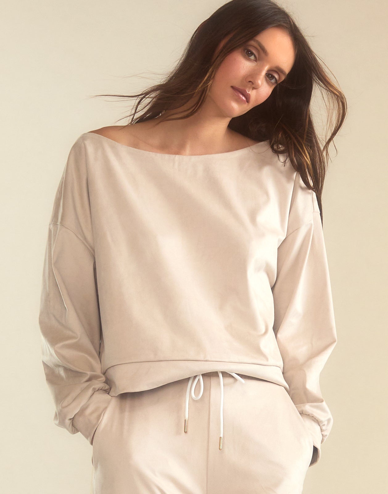 Sleek Ultrasuede Pullover - 1