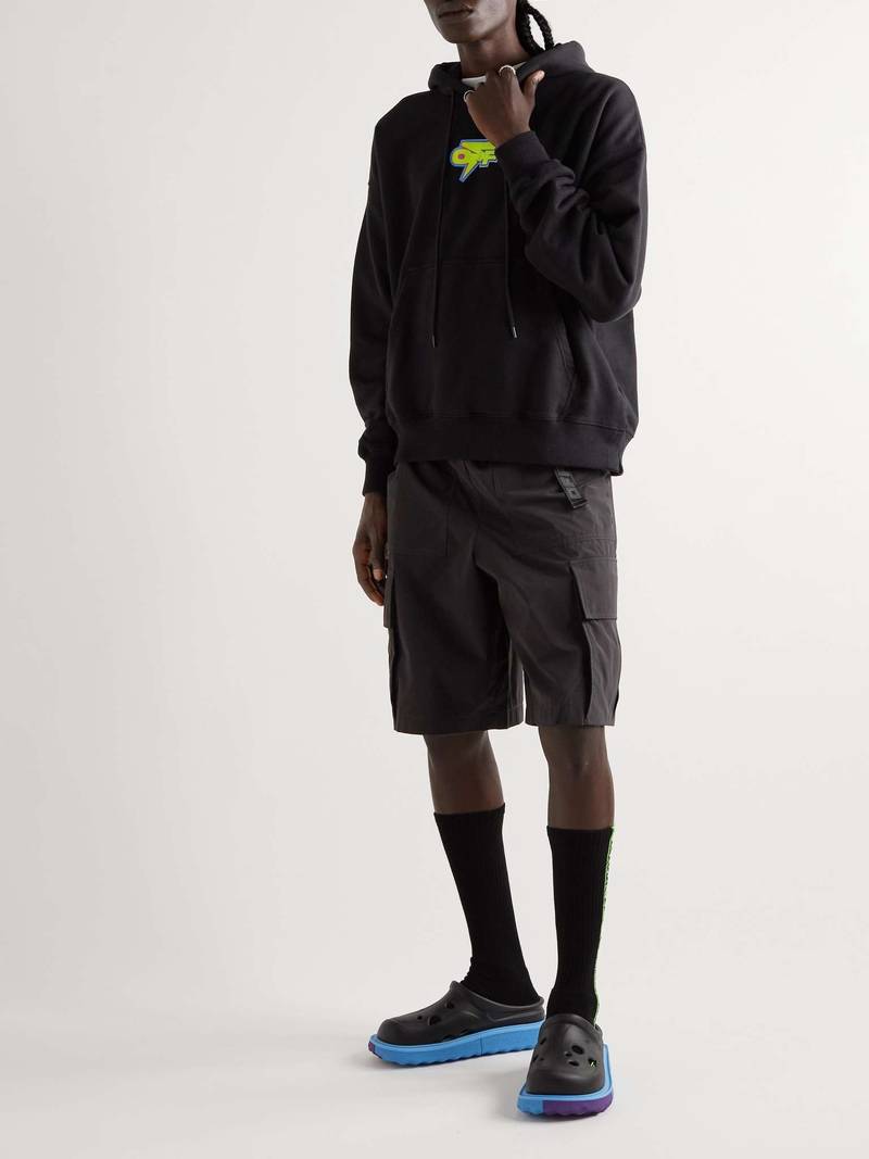 Off-White Logo-Print Cotton-Jersey Hoodie outlook