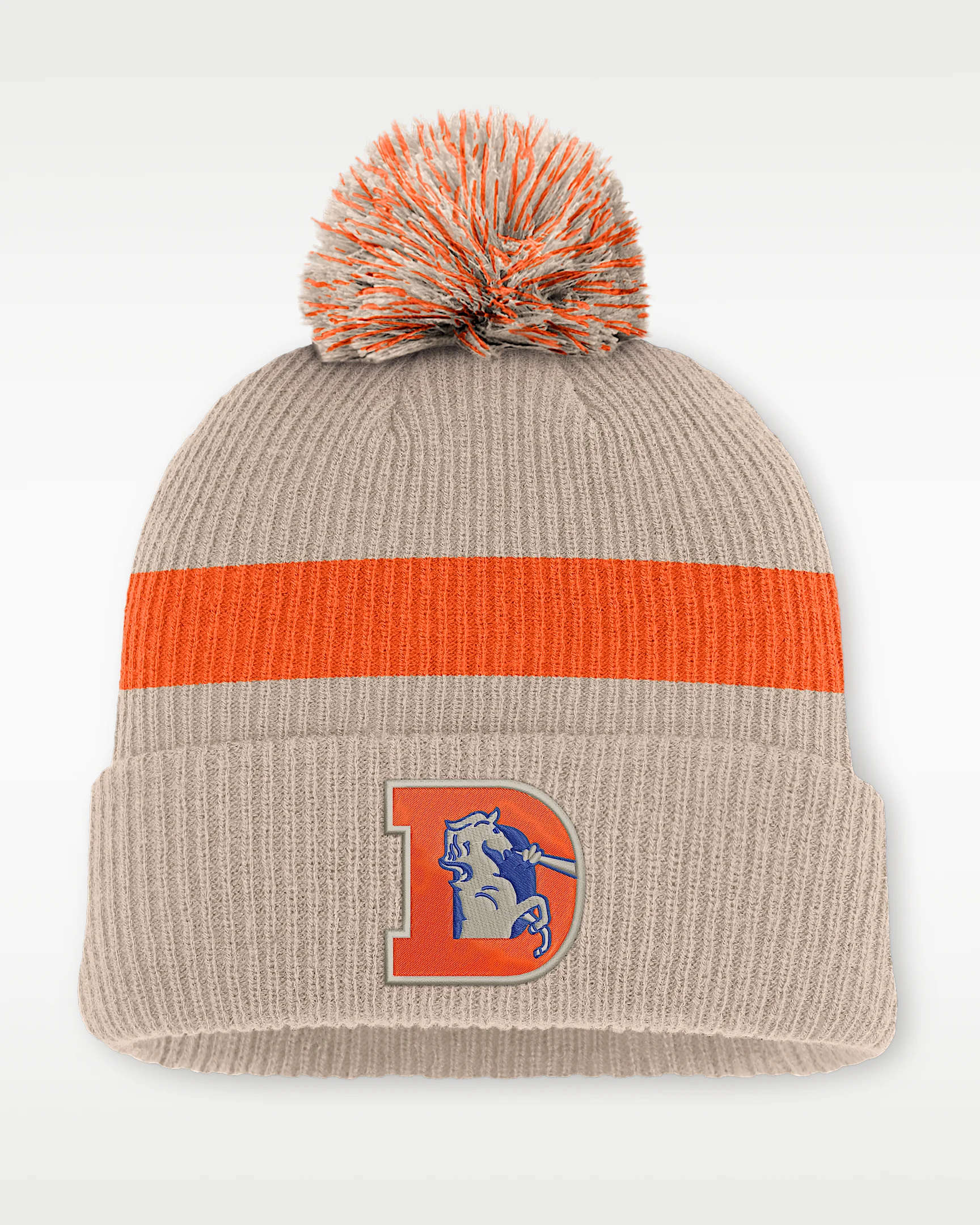 Denver Broncos Rewind Peak Men's Nike NFL Cuffed Pom Beanie - 1