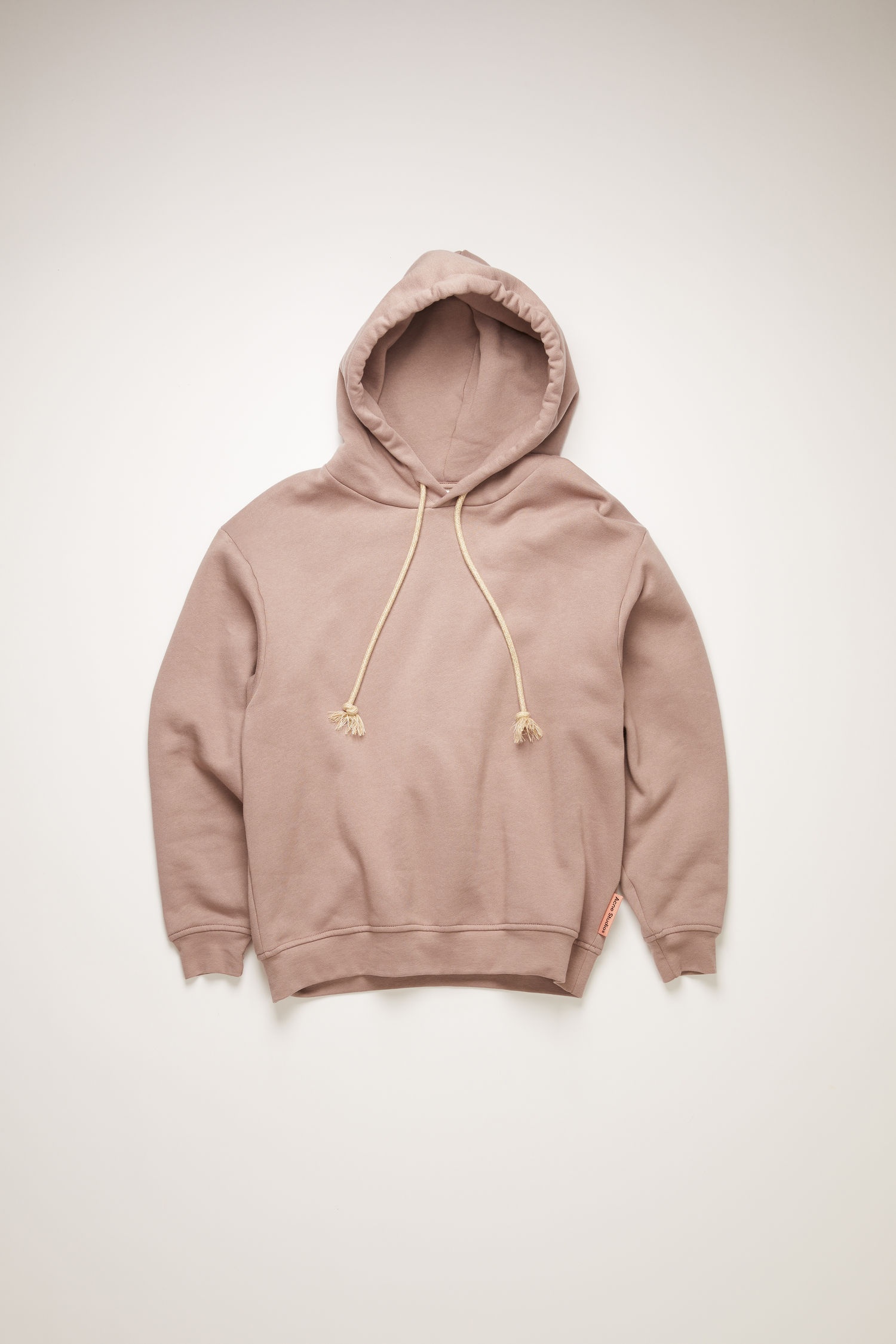 Logo-label hooded sweatshirt mauve purple - 1