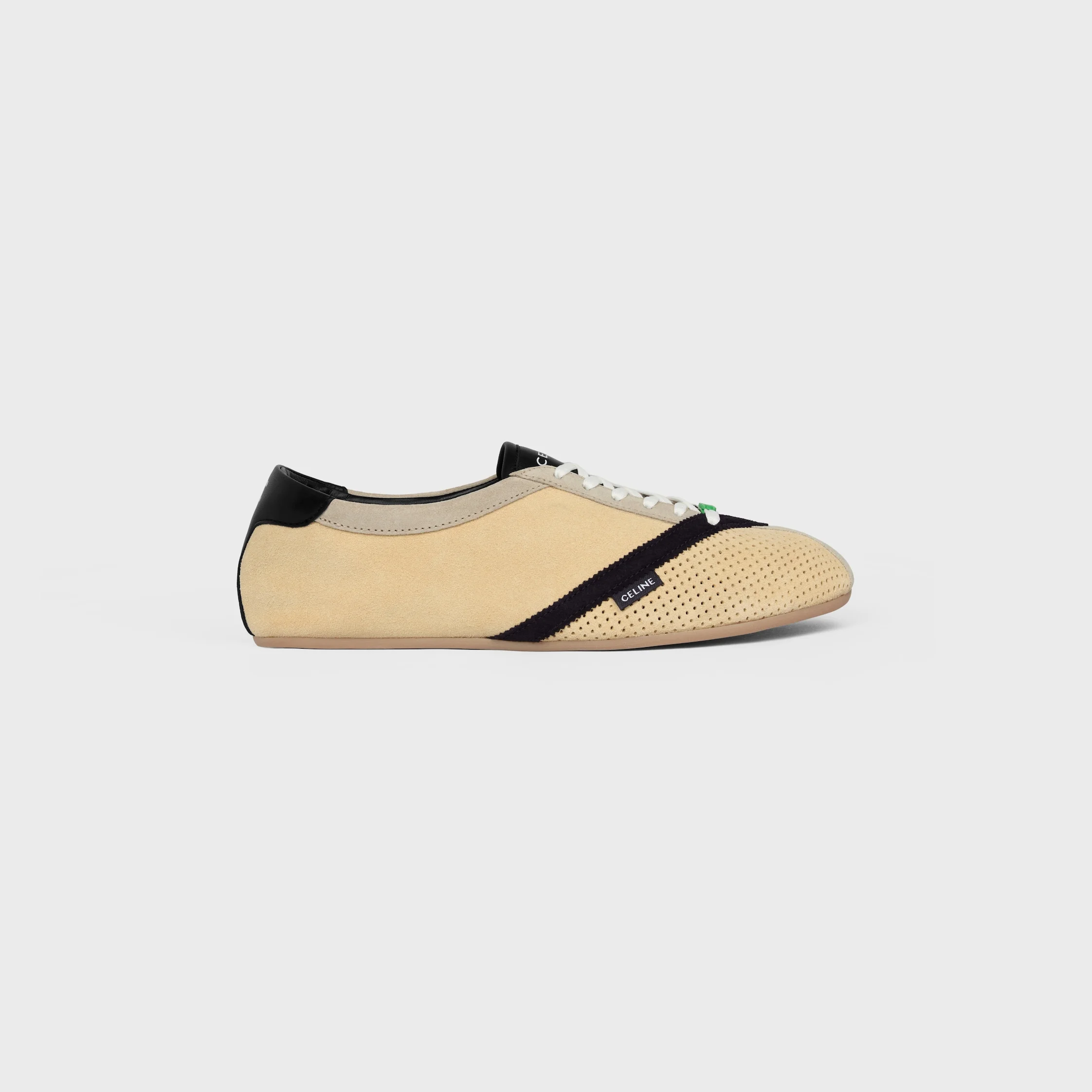 THE FLAT SNEAKER IN SUEDE CALFSKIN AND LAMBSKIN - 1