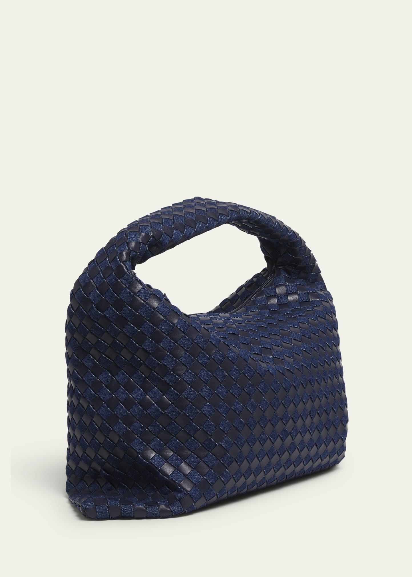 Large Hop Denim Hobo Bag - 3