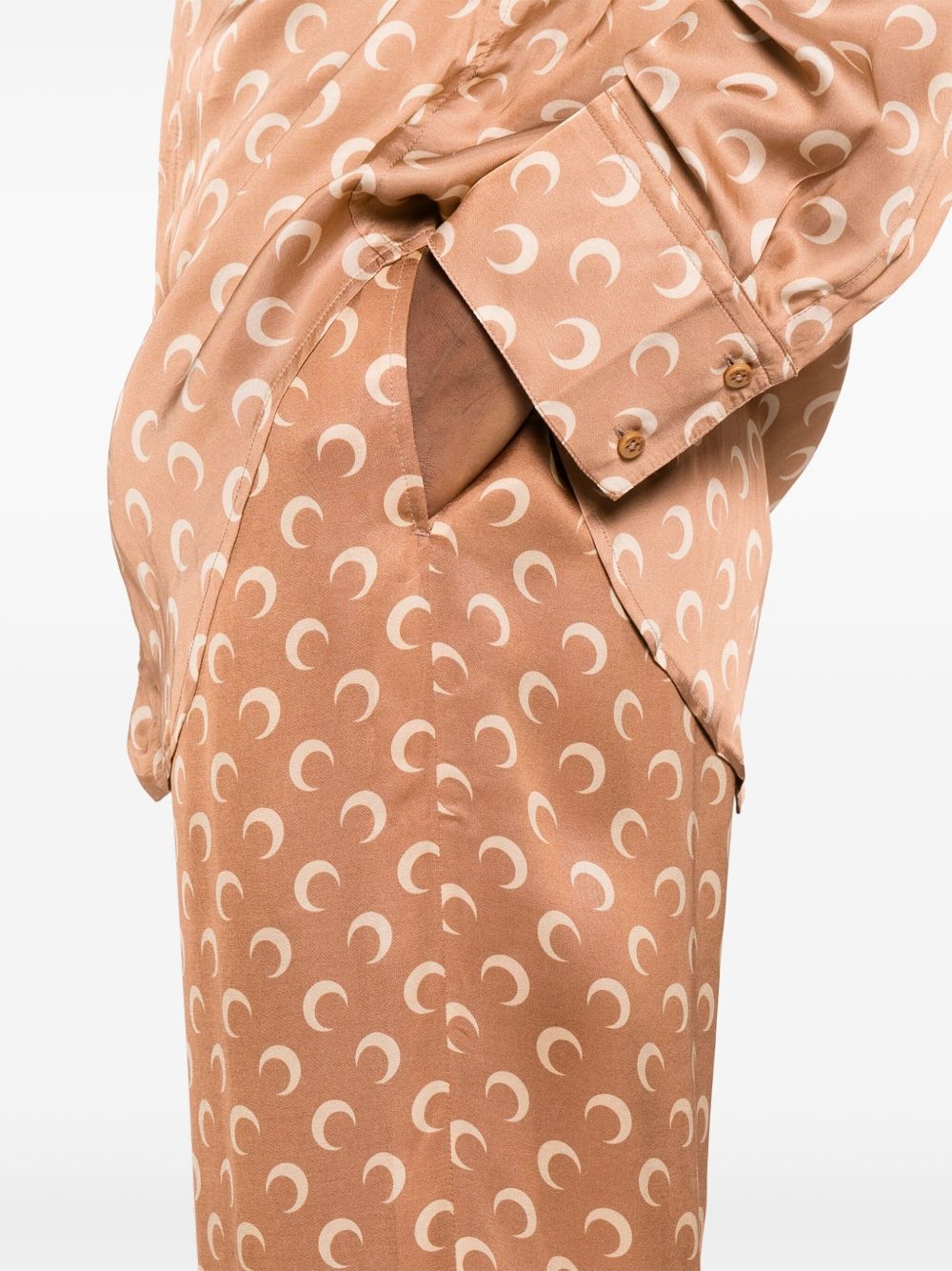 moon-jacquard satin trousers - 5