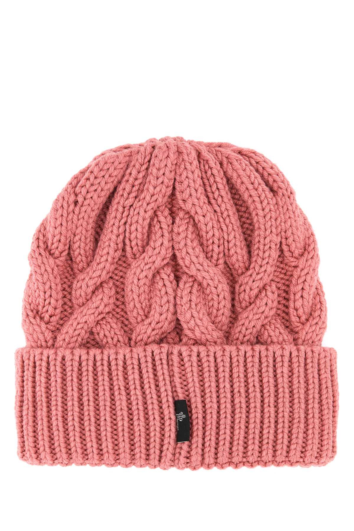 Moncler Grenoble Women Dark Pink Wool Beanie Hat - 2