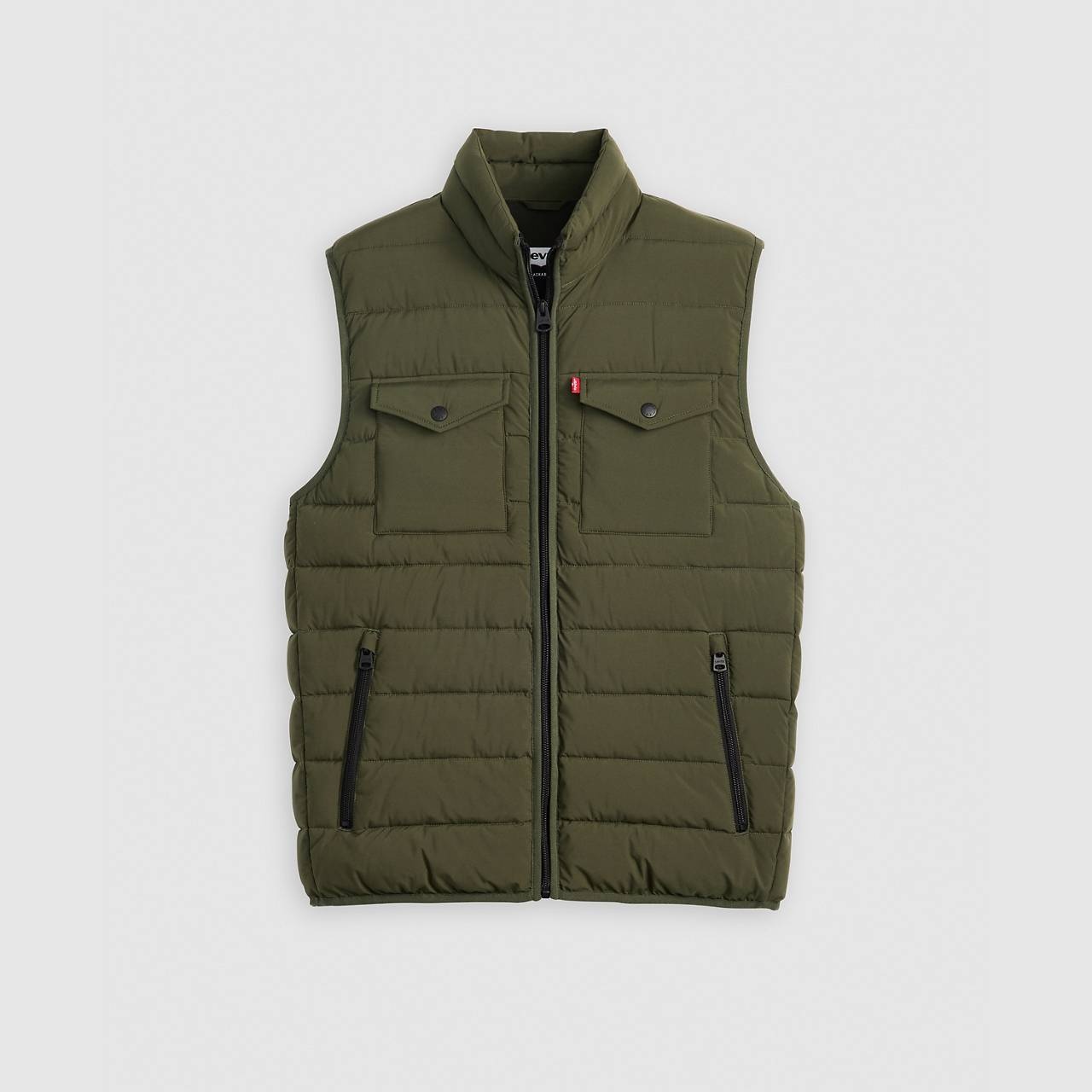 2 CHEST POCKET LIGHTWEIGHT QUILTED VEST - 1