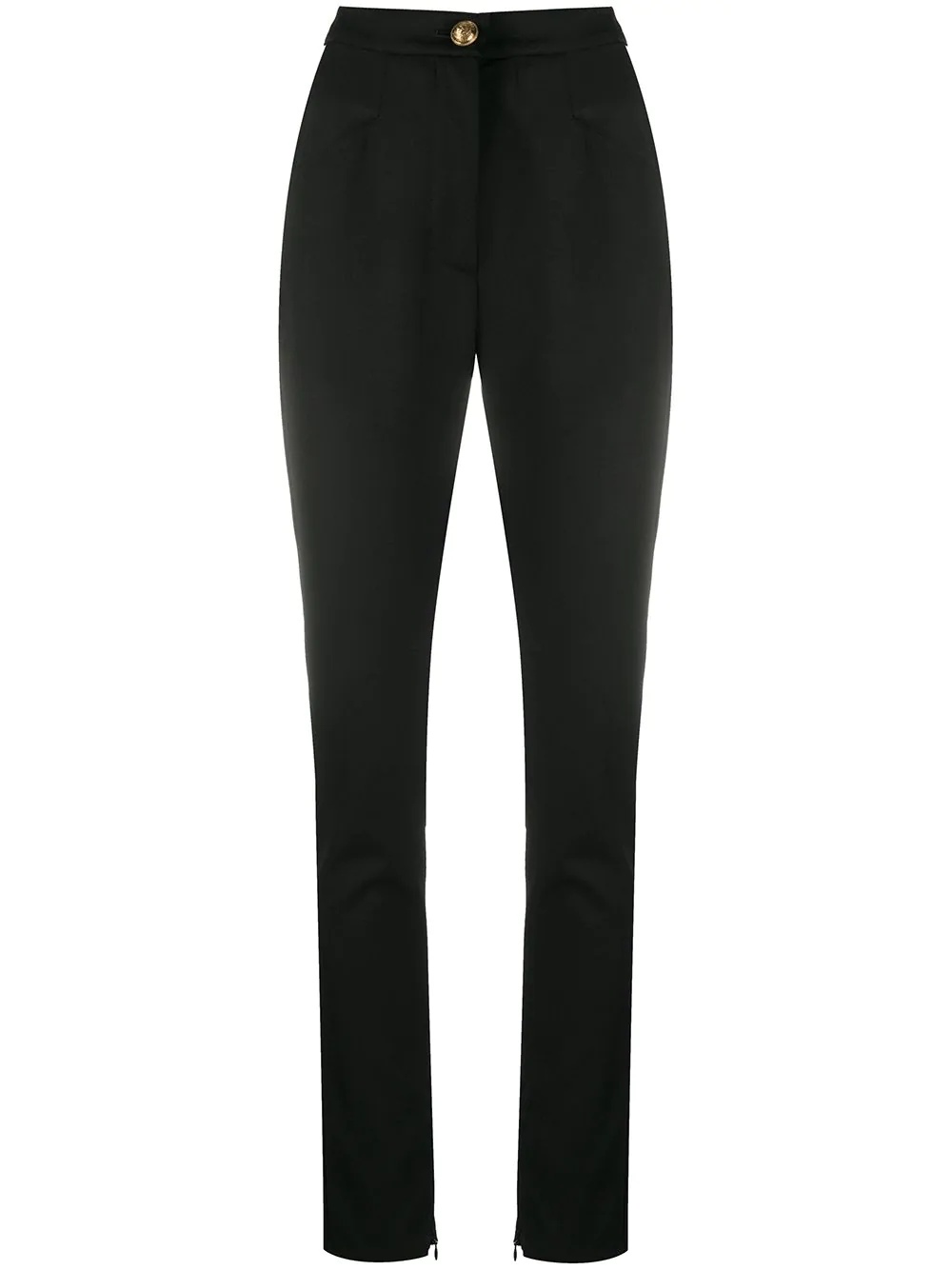 high-waisted skinny fit trousers - 1