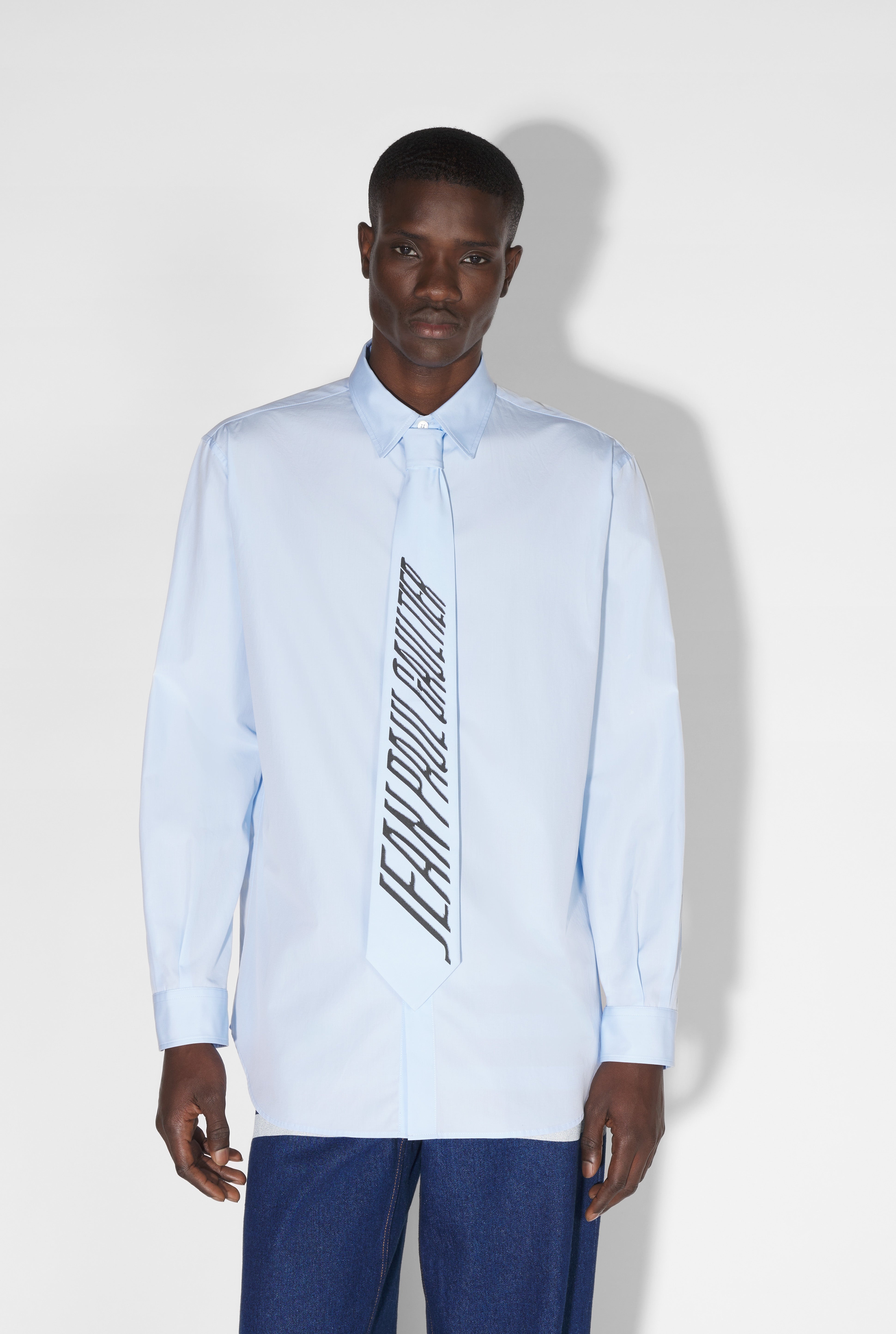Jean Paul Gaultier THE BLUE SHIRT WITH TIE | REVERSIBLE