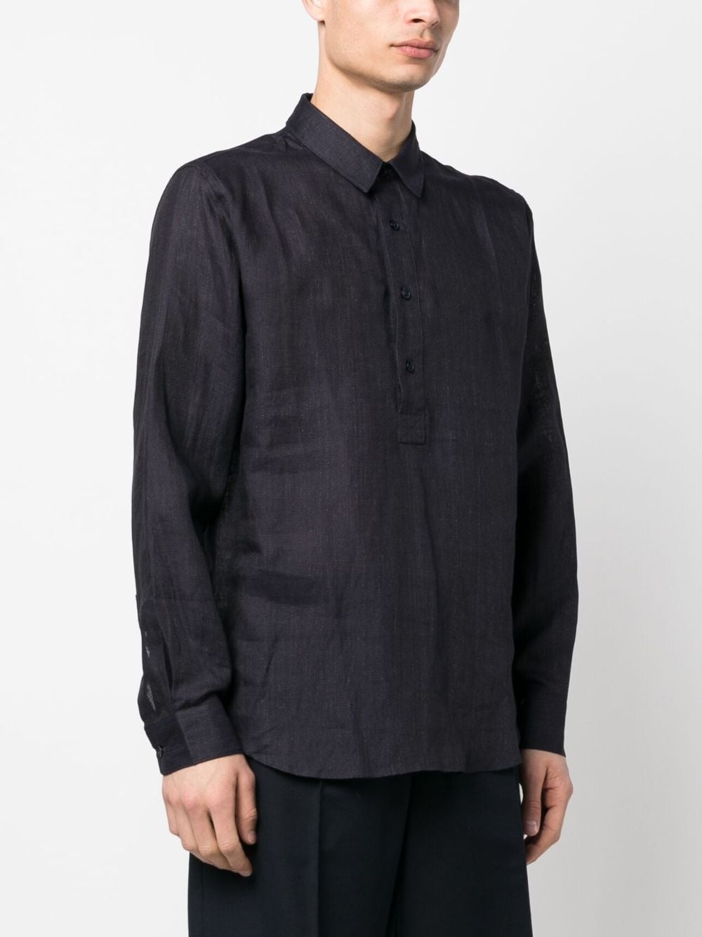 long-sleeve linen shirt - 3