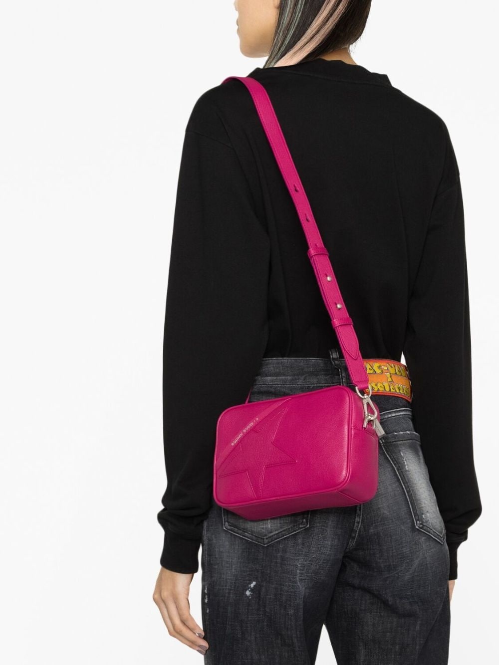Star leather crossbody bag - 3