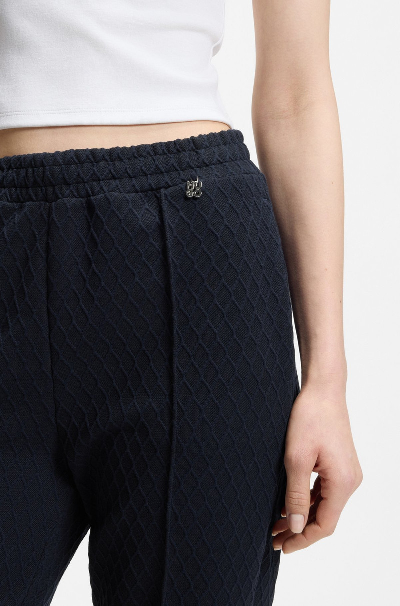 STRAIGHT-FIT TRACK PANTS IN DIAMOND JACQUARD 5