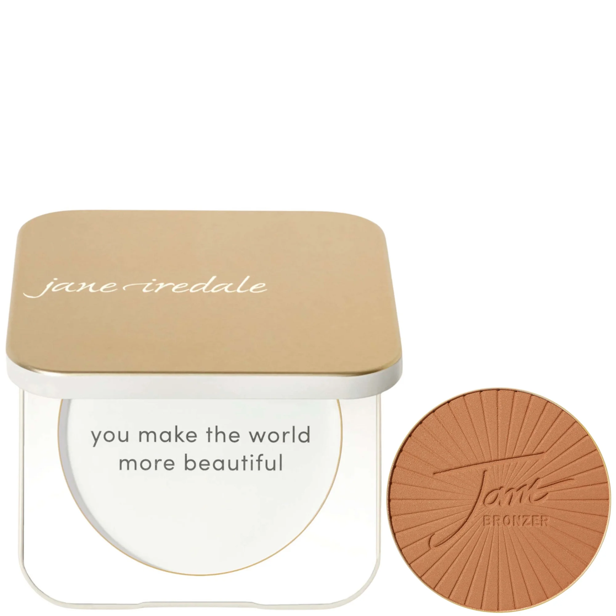 jane iredale Gold Refillable Compact and PureBronze Matte Bronzer Refill - Medium - 1