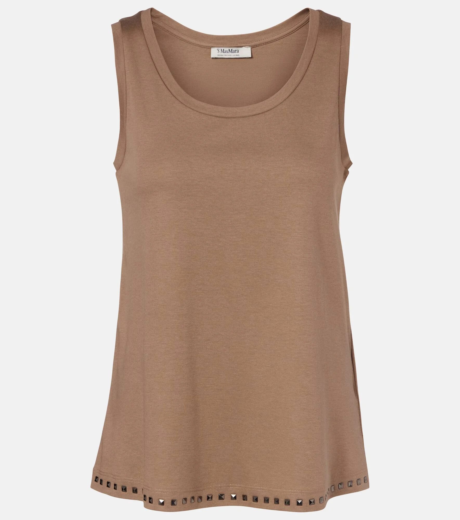 Furetto embellished cotton-blend tank top - 1