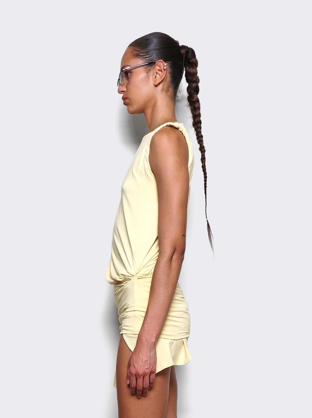 Mini Dress Dusty Yellow - 4