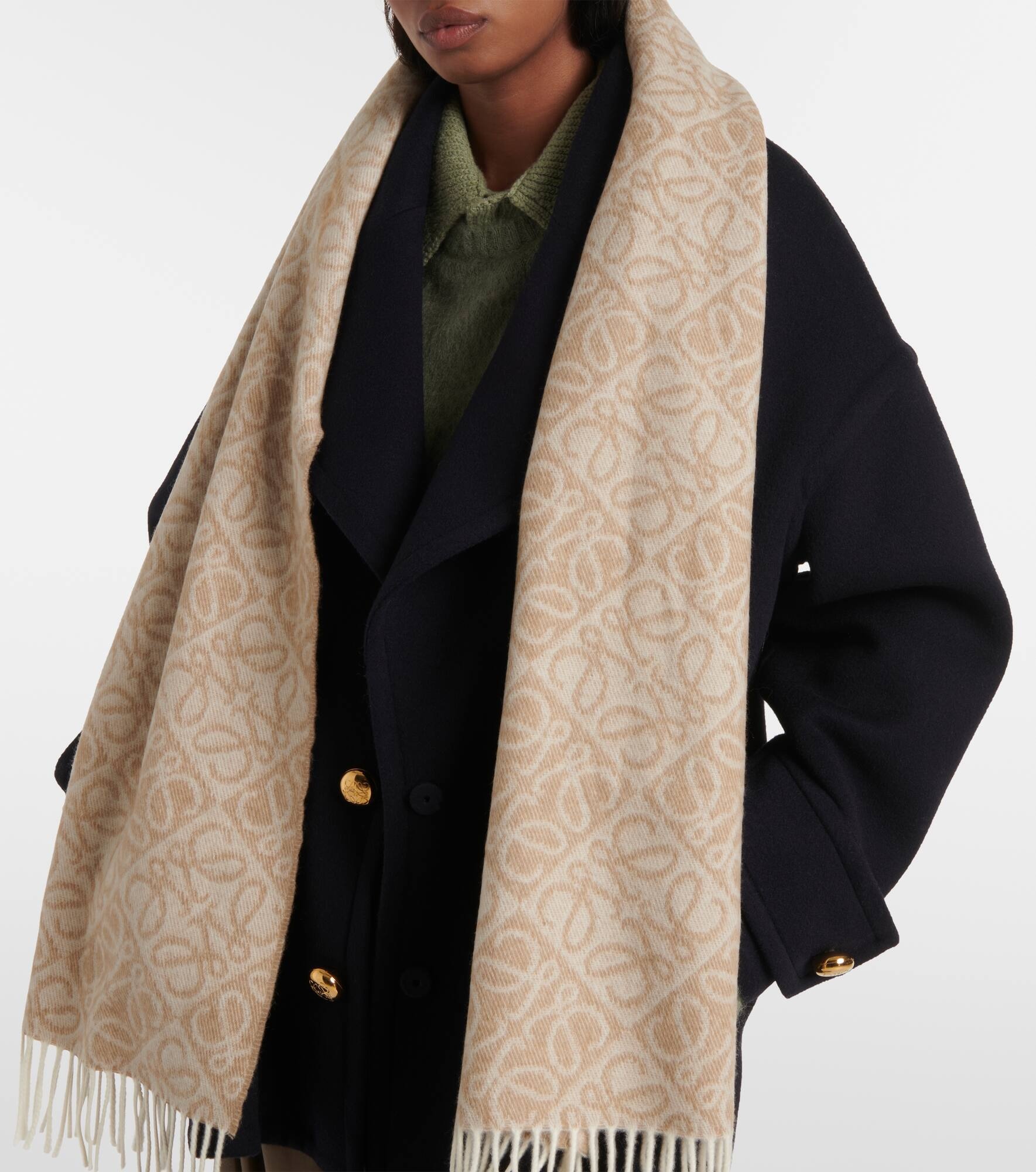Anagram wool and cashmere scarf - 3