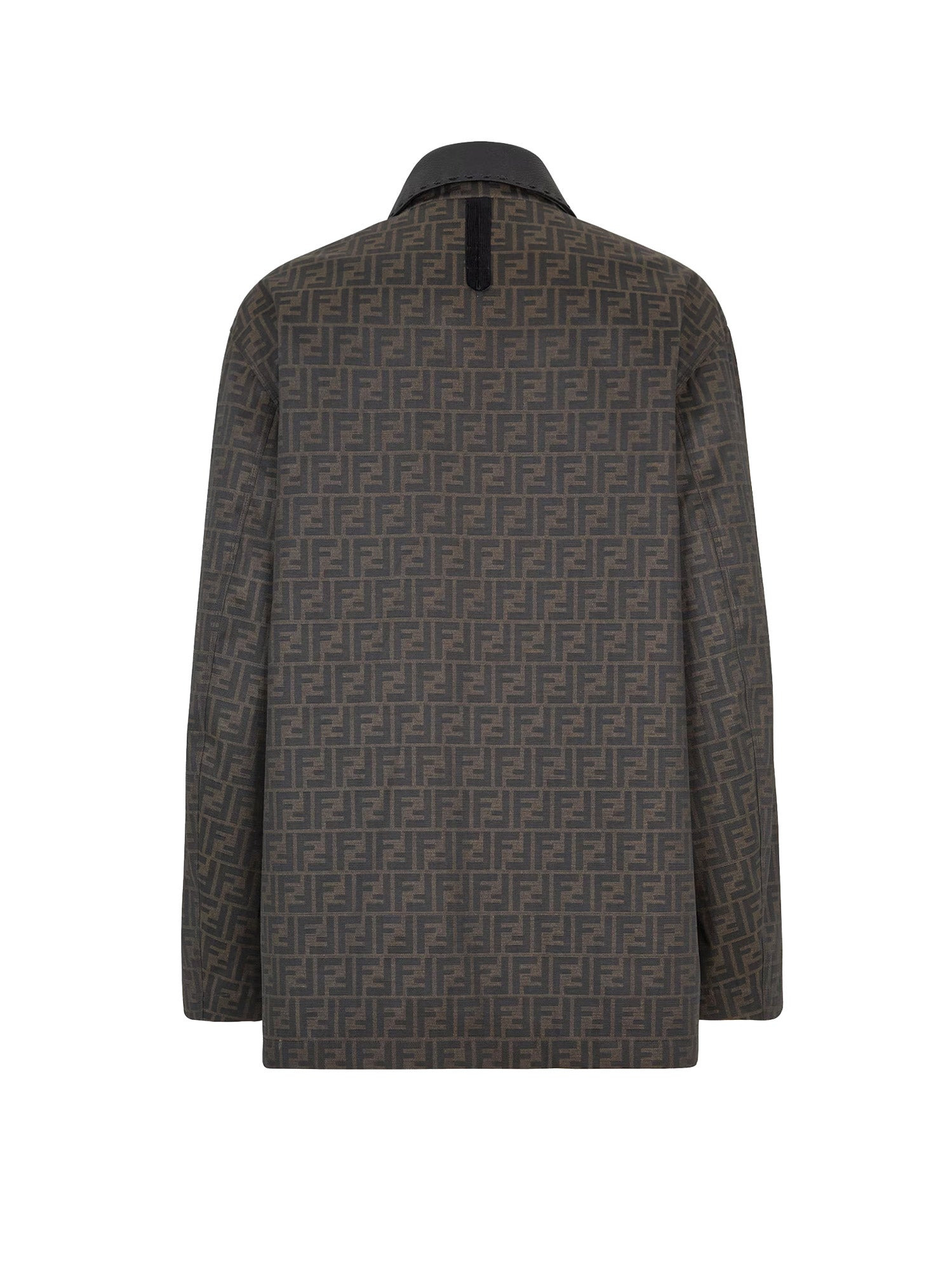 Ff Fabric Jacket With Leather Collar - 2