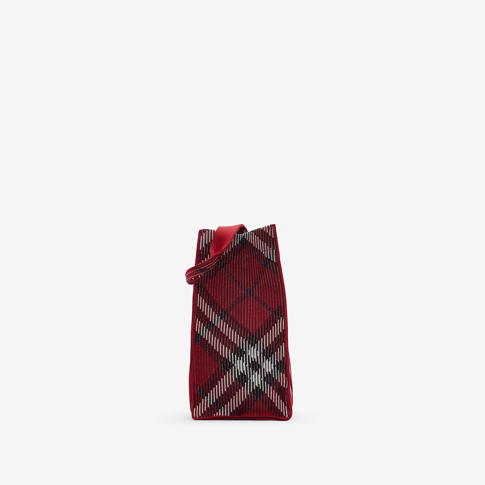 Medium Check Knitted Tote - 4