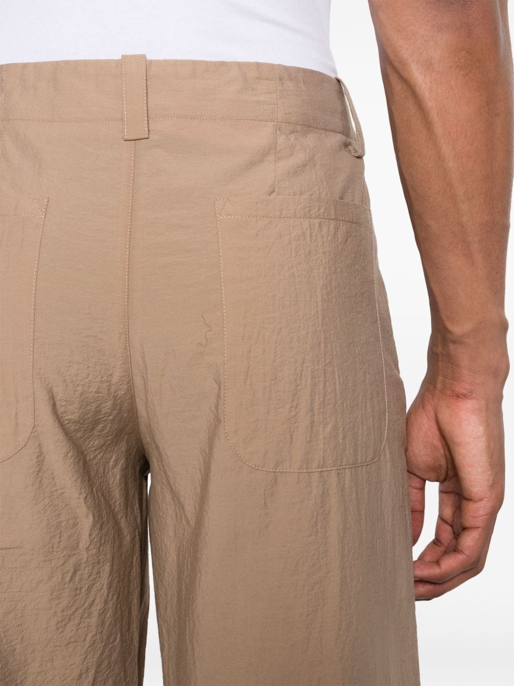 creased tapered trousers - 5