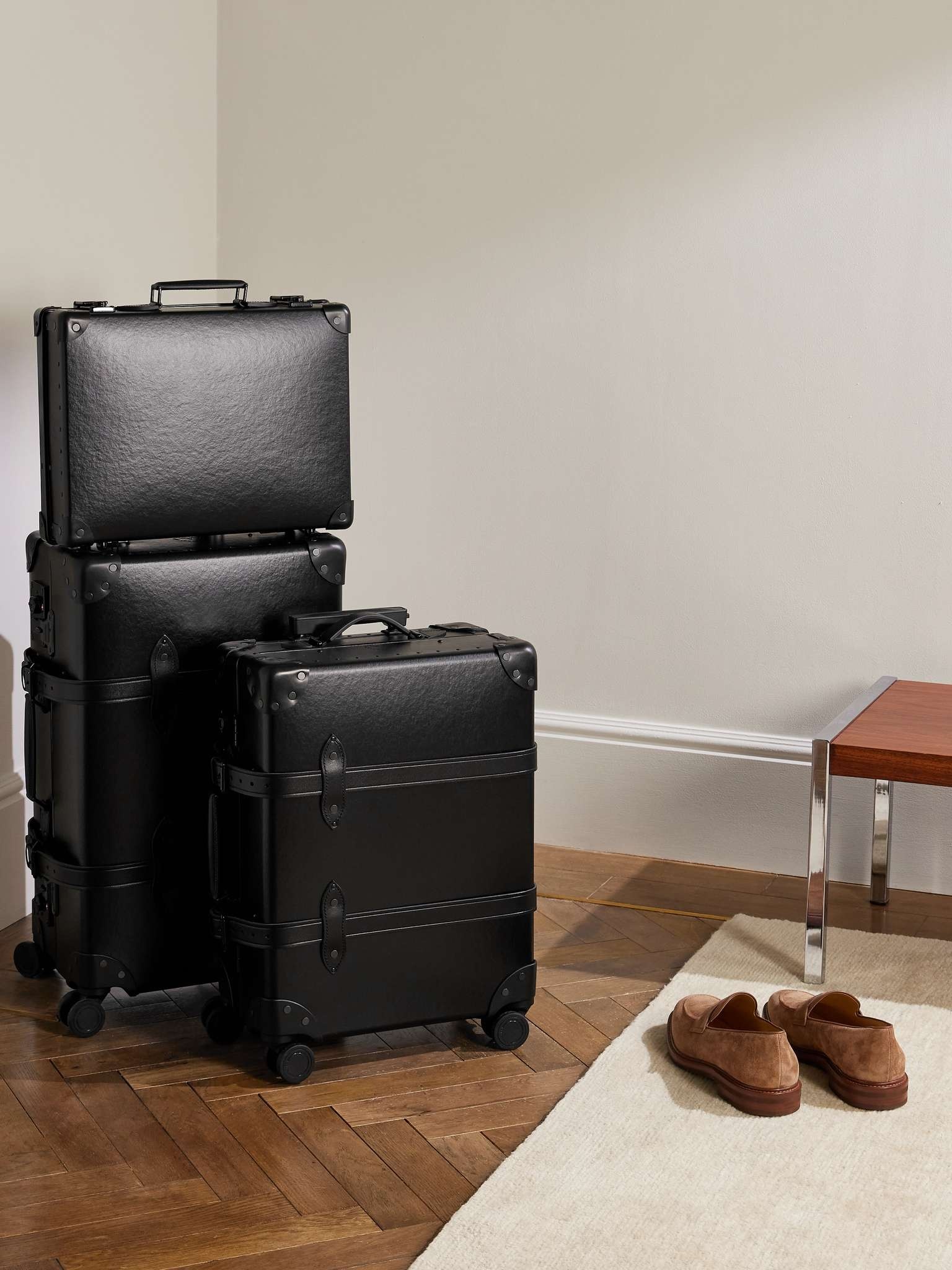 Centenary Leather-Trimmed Vulcanised Fibreboard Check-In Suitcase - 2