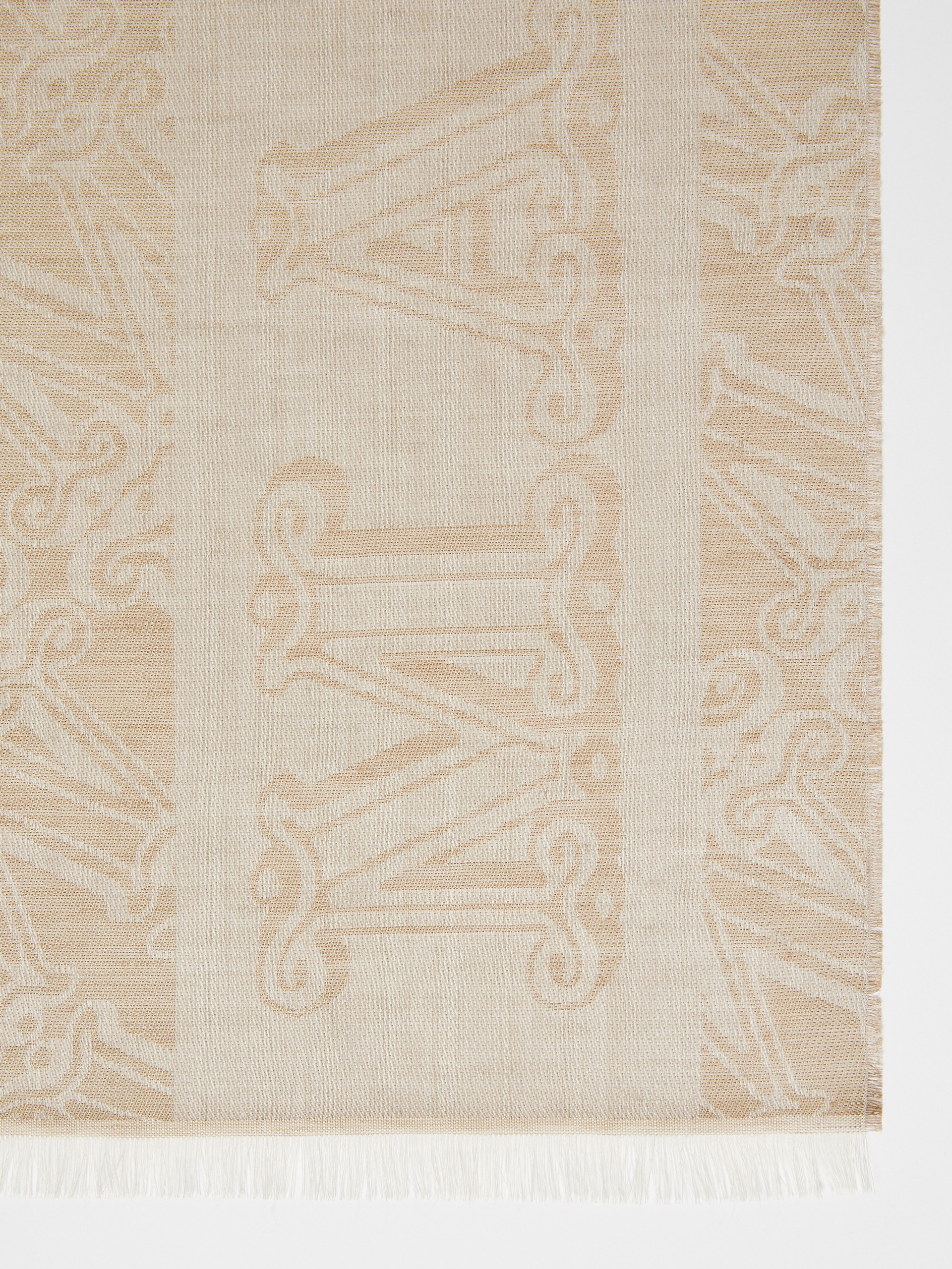 ELEONOR Jacquard-knit wool, silk and linen stole - 3