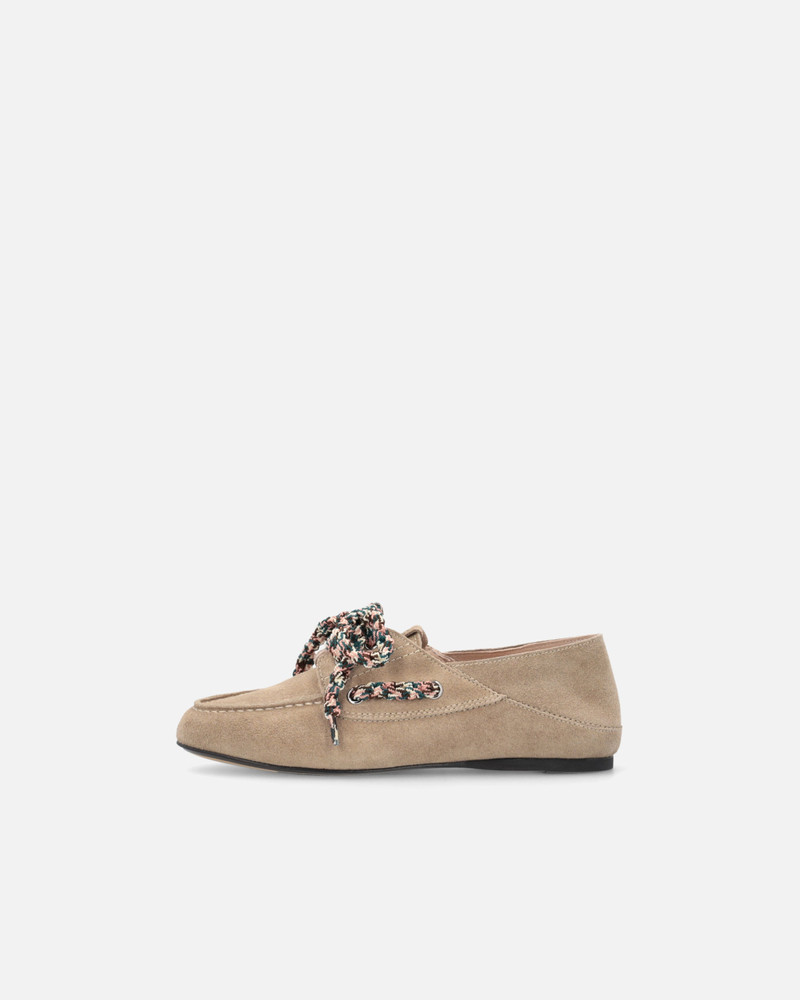 PINKO SUEDE MOCCASINS WITH MULTICOLOURED LACES outlook