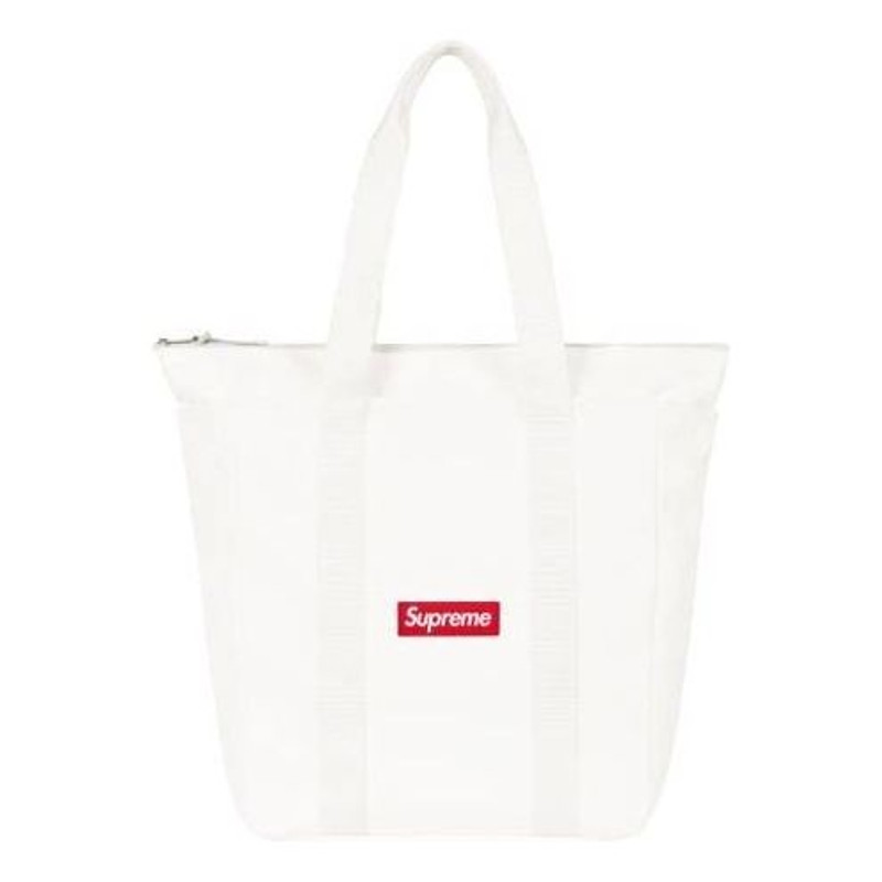 Supreme Supreme Canvas Tote 'White Red' SUP-FW21-052 outlook