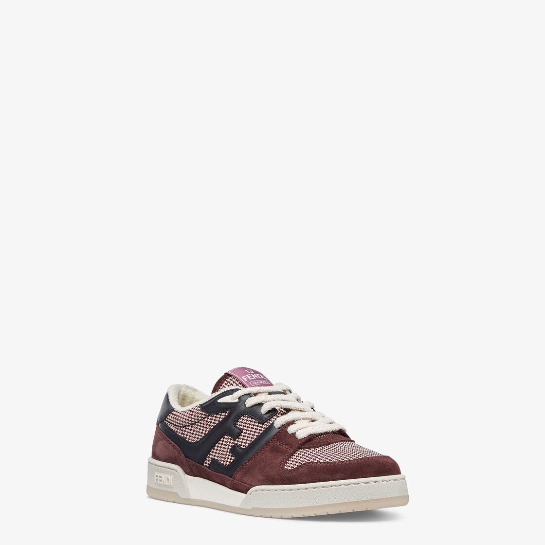 Burgundy suede low-tops - 2