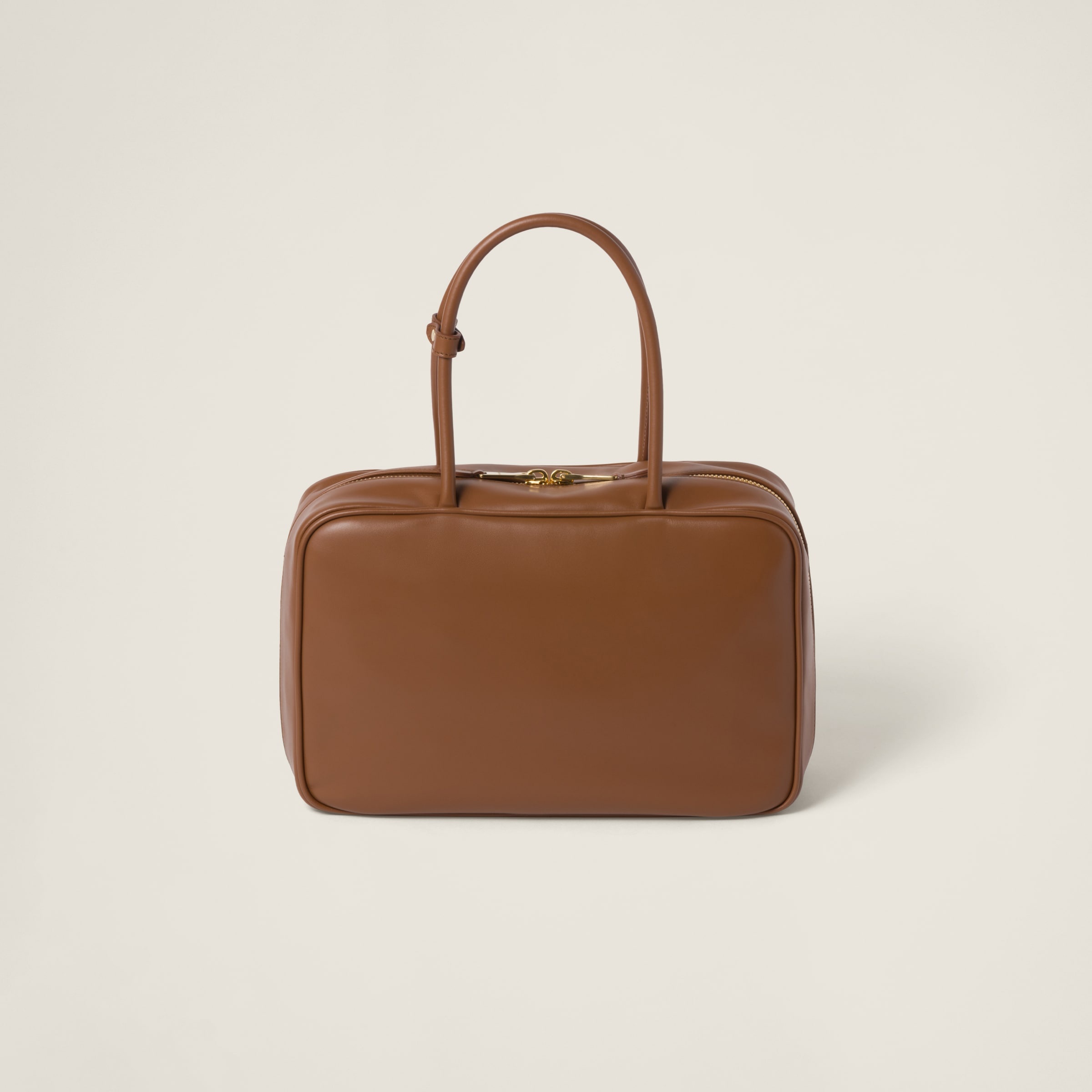 Miu Miu｜ (5BB173 2CRW F0046) Cognac Beau Leather Bag | Miu Miu