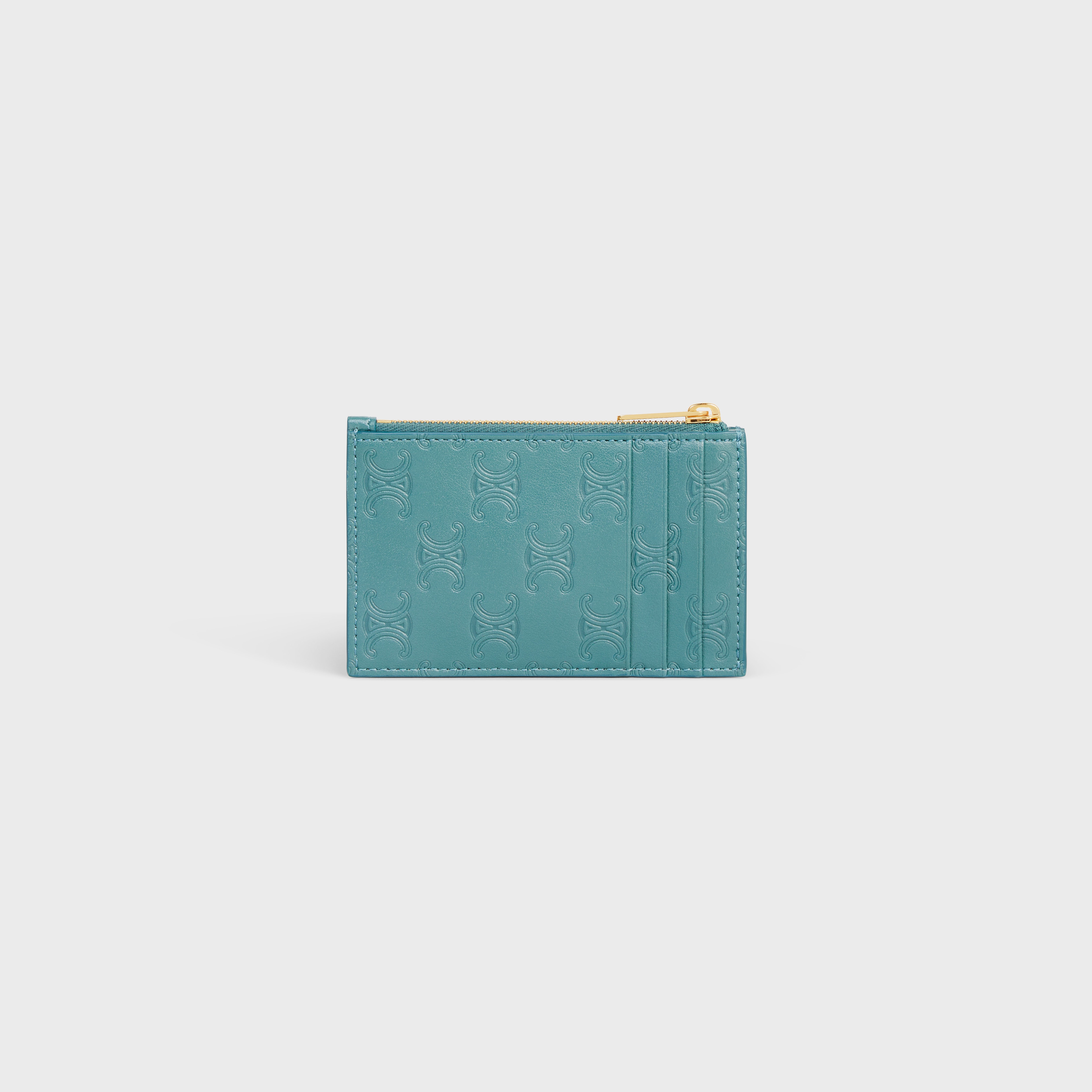 Zipped Card Holder in triomphe Embossed smooth calfskin - 3