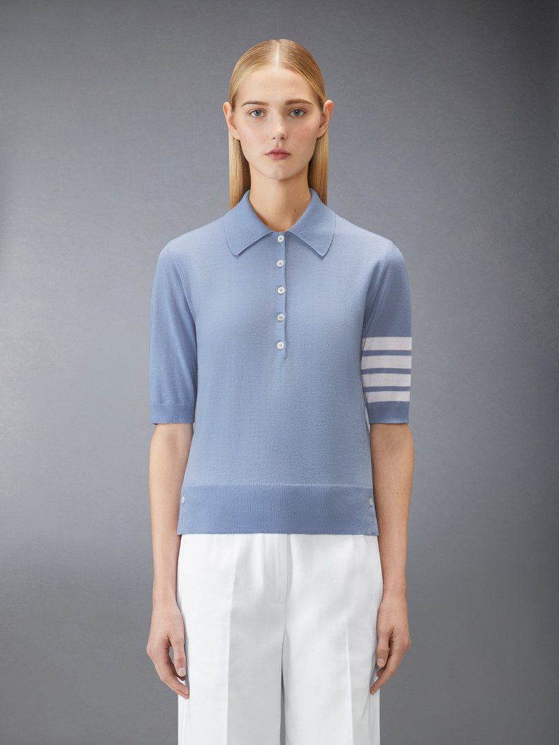 Thom Browne WOOL 4-BAR RELAXED POLO outlook