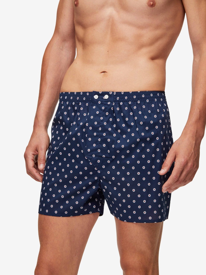 Men's Classic Fit Boxers Nelson 93 Cotton Batiste Navy - 2
