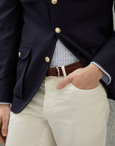 Brunello Cucinelli Embossed leather belt outlook