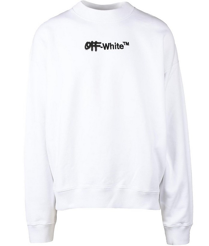 スウェット・トレーナー OFF-WHITE WHITE COTTON SWEATSHIRT Off-White Men's White Sweatshirt | REVERSIBLE