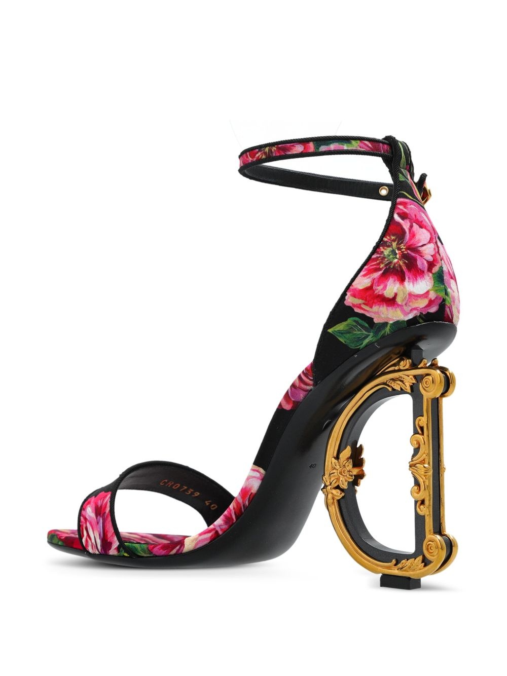 115mm floral-print sandals - 3