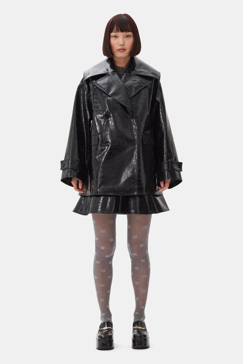 BLACK FUTURE COATED MIDI JACKET 3