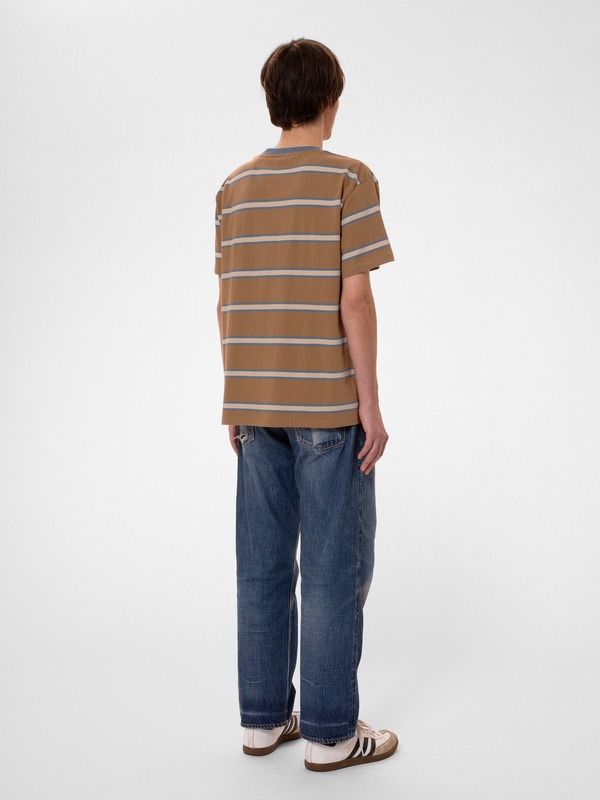 Leffe 90s Stripe T-Shirt Tobacco - 3