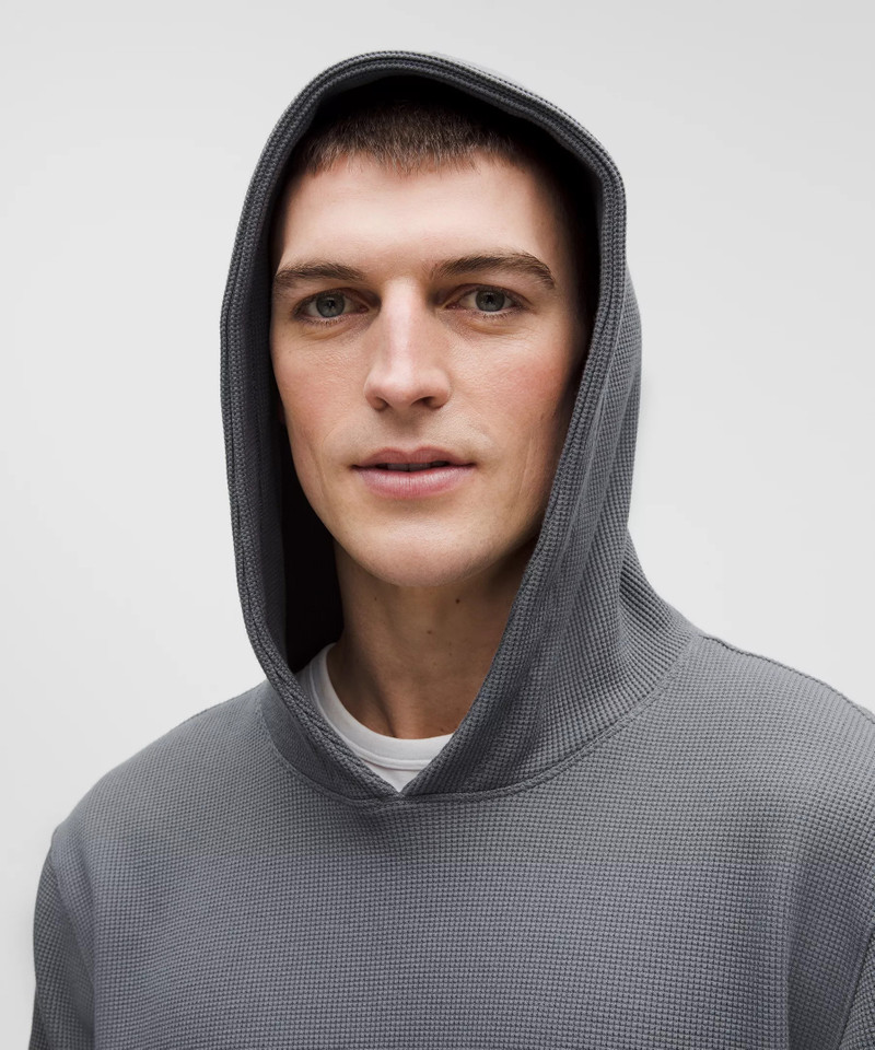 Cotton-Blend Waffle Knit Hoodie 4