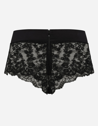 Dolce & Gabbana Lace high-waisted panties with satin waistband outlook