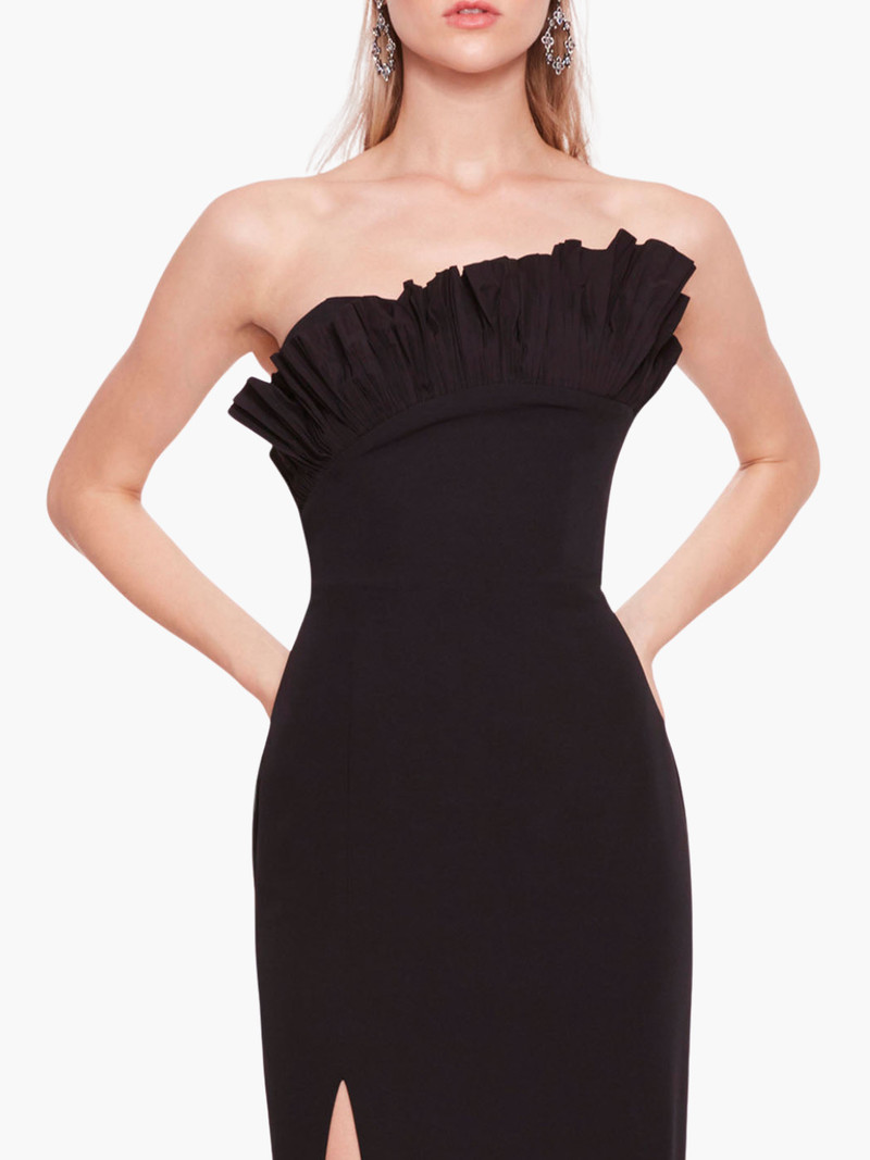 PLEATED NECKLINE GOWN 4