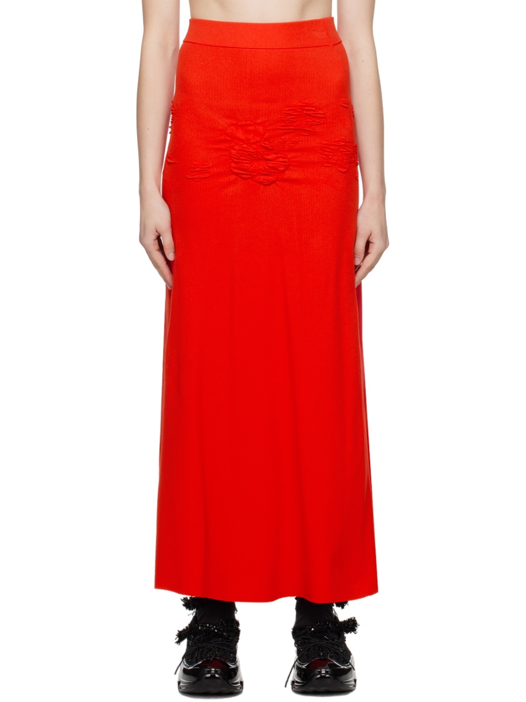 Red Villa Midi Skirt - 1
