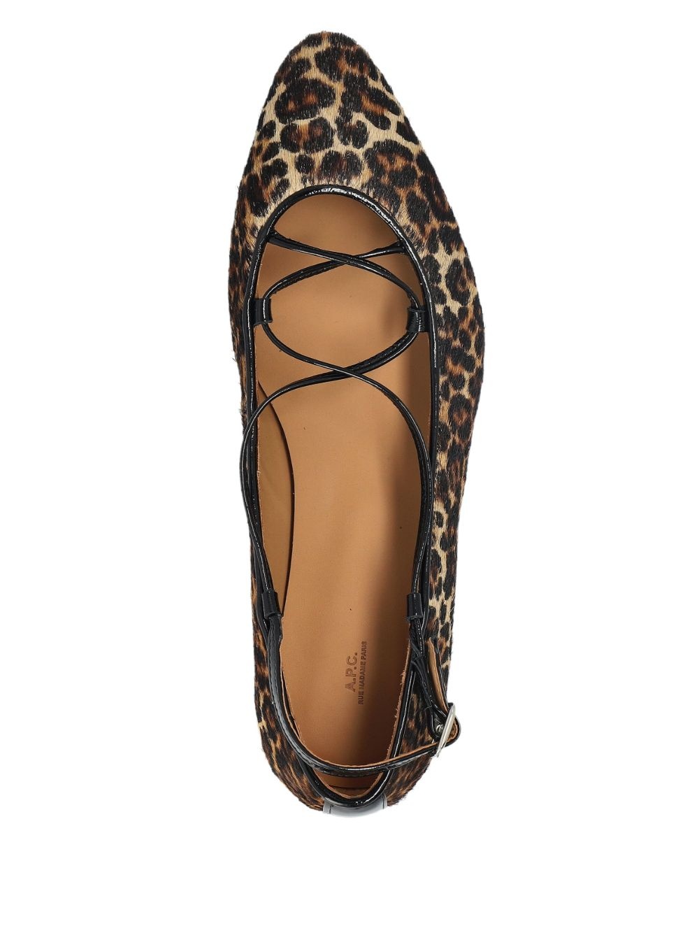 leopard-print ballerina shoes - 4