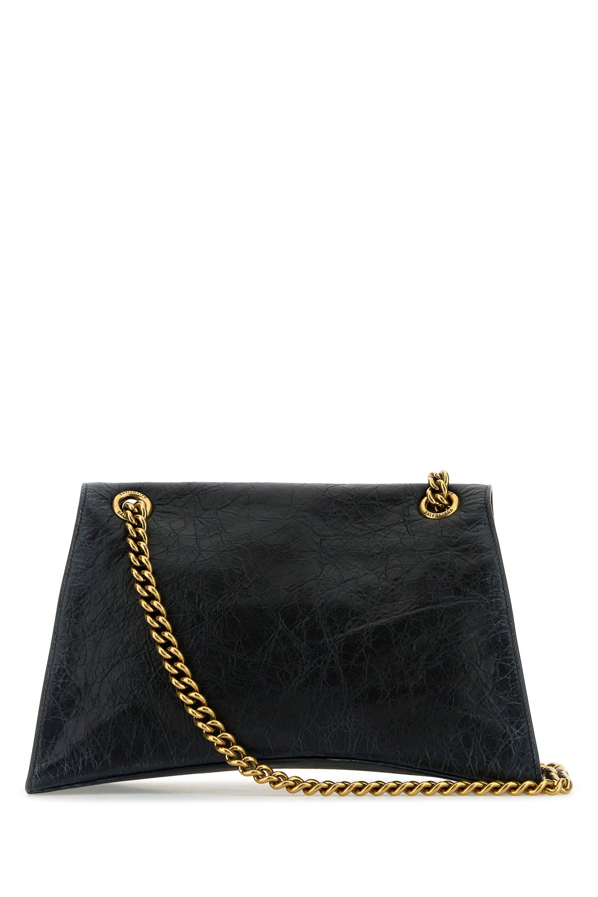 Black leather medium Crush Chain shoulder bag - 3