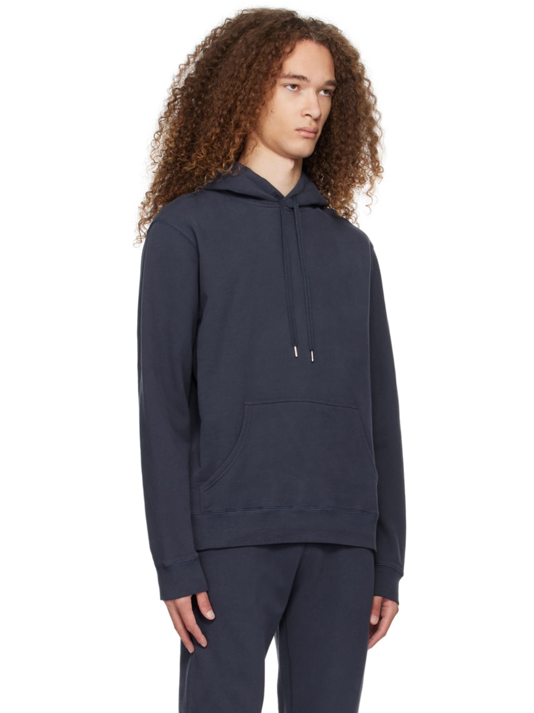 Navy Drawstring Hoodie - 2
