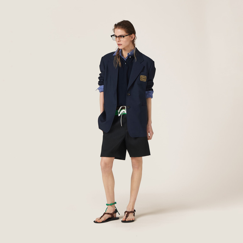 Miu Miu Single-breasted mohair jacket outlook