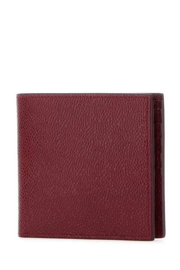 Thom Browne Man Billfold In Pebble Grain Leath - 2