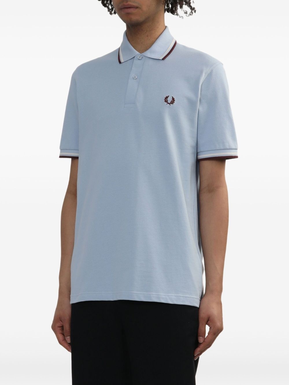 logo-embroidered polo shirt - 3