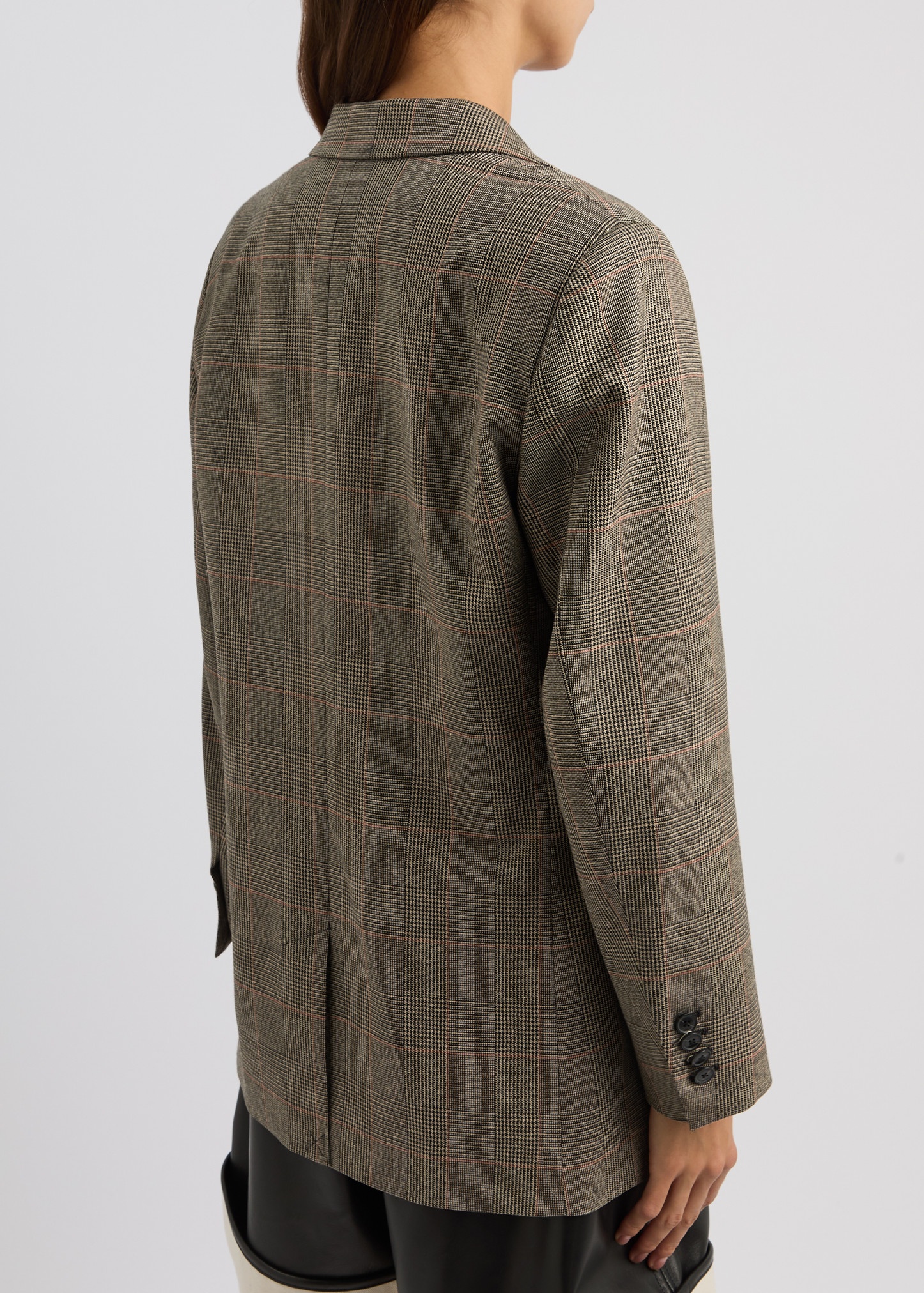 Grandfather checked woven blazer - 3