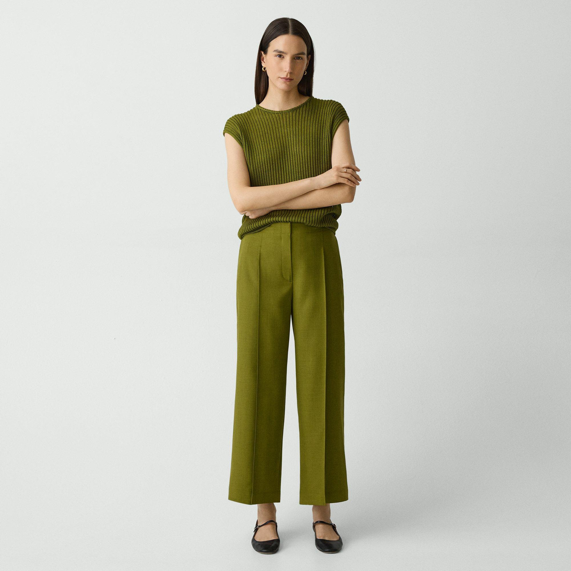 Deep Pleat Pant in City Twill - 2