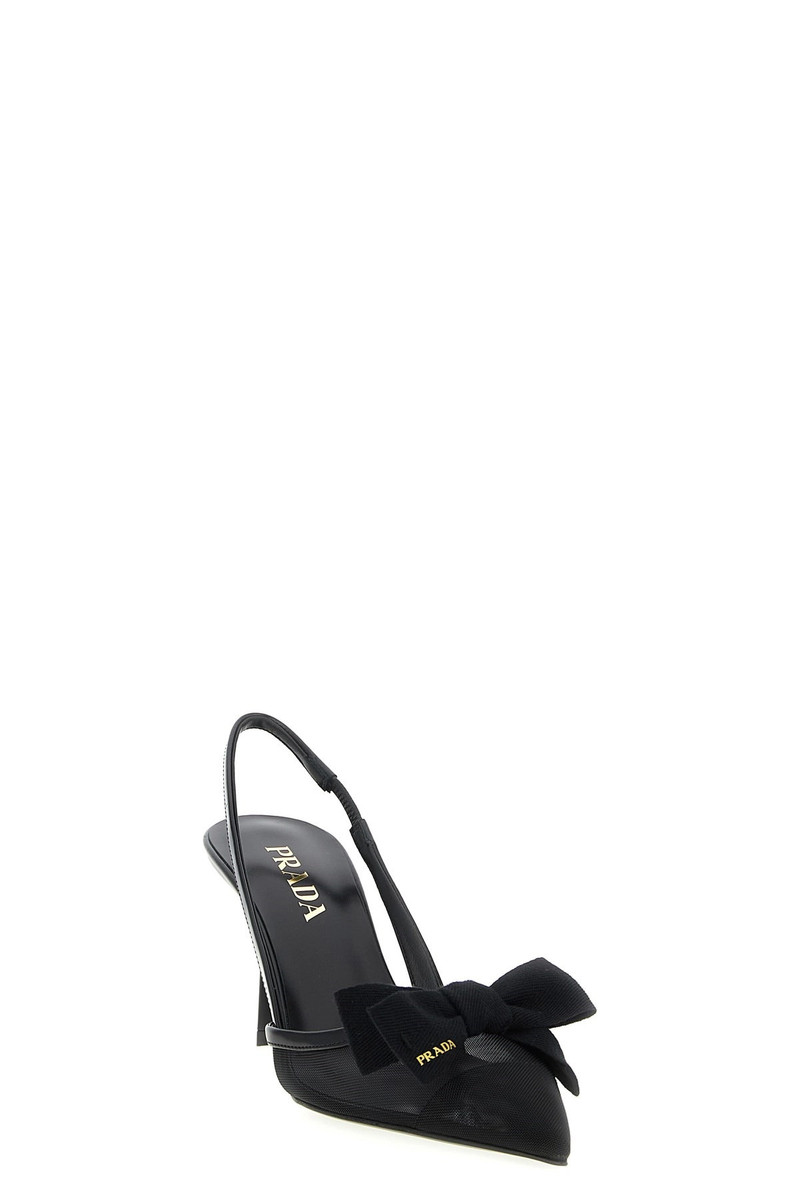 Prada Mesh slingback with bow outlook