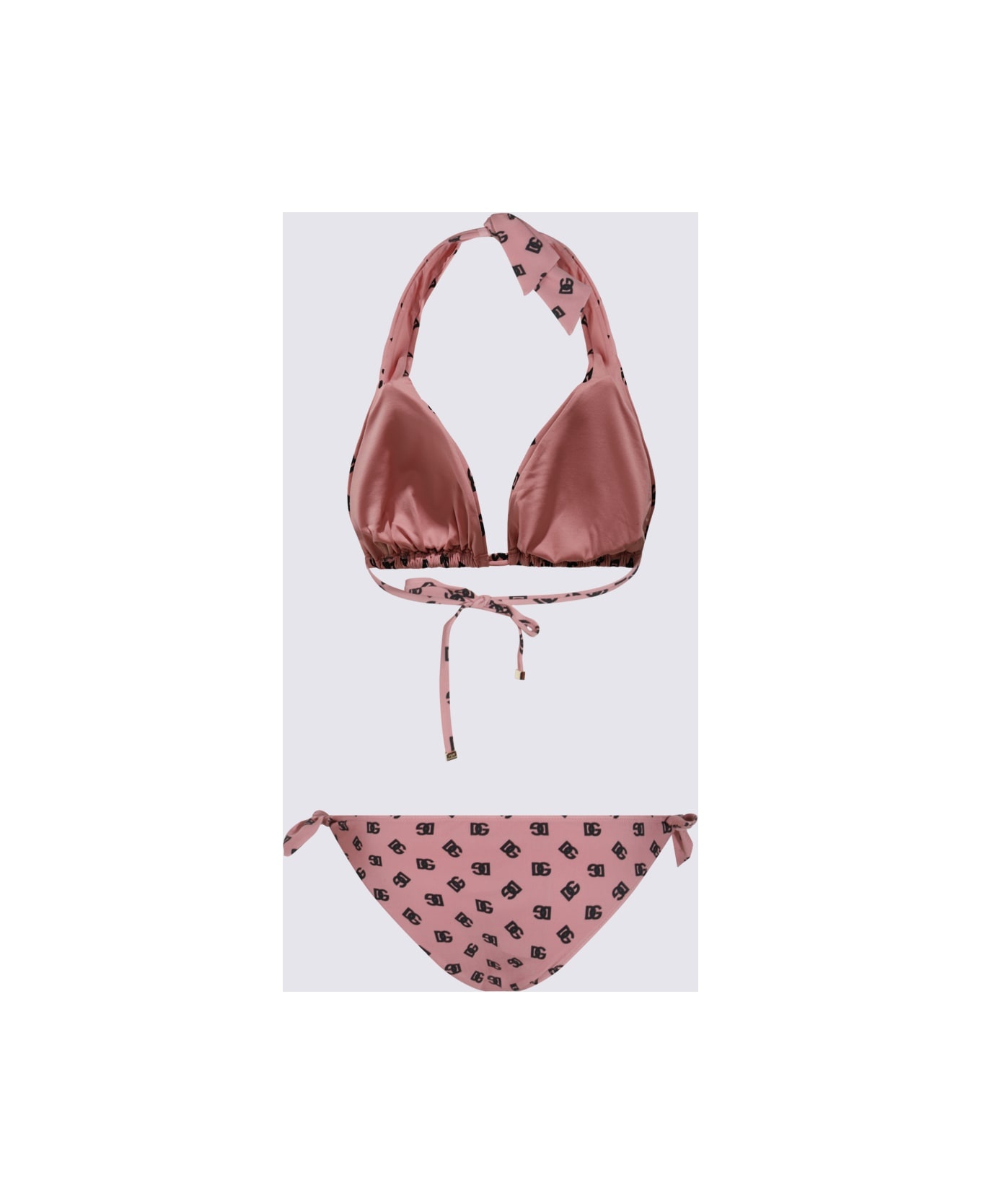 Pink And Black Bikini Set - 2