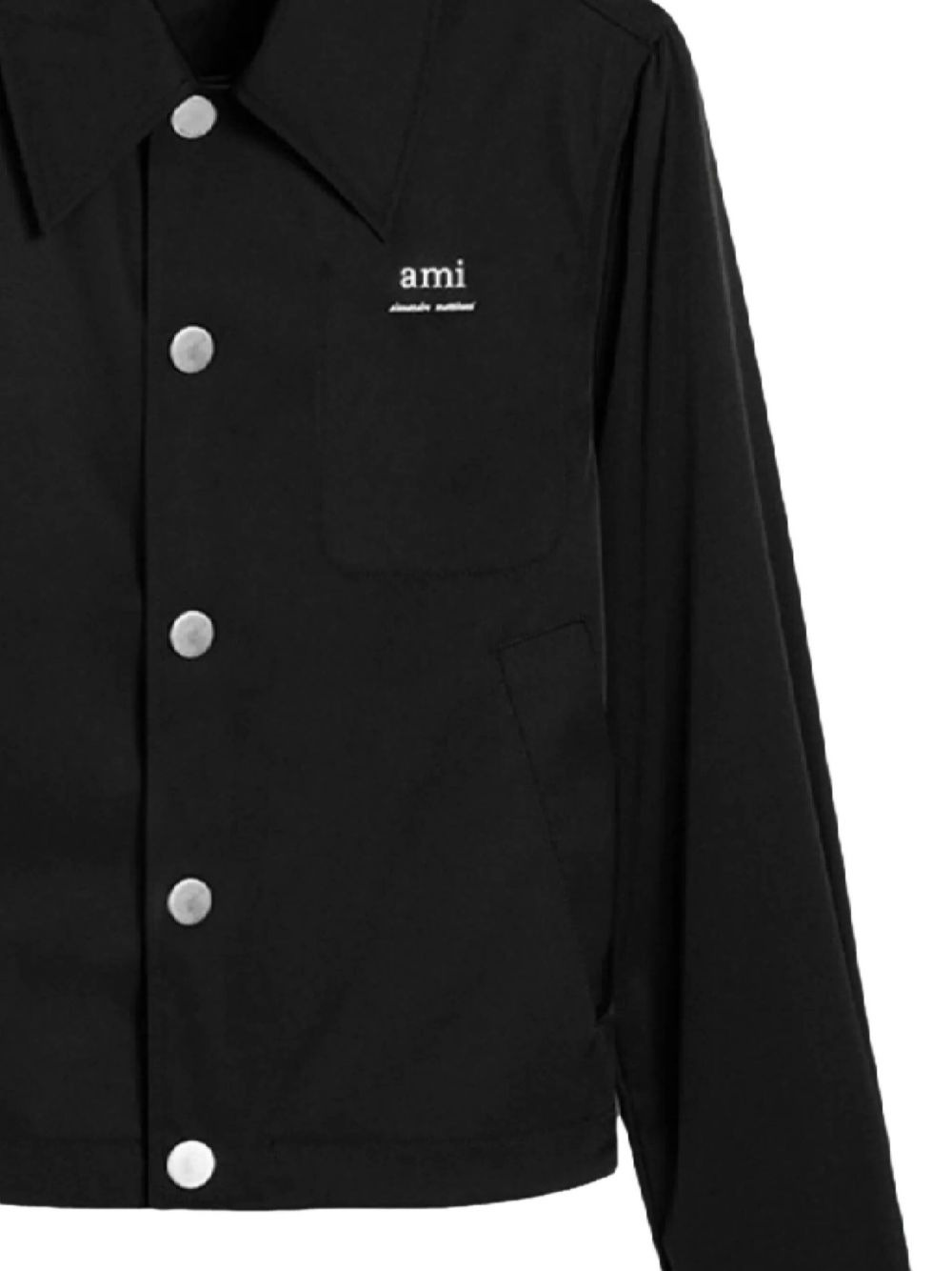 logo-appliqué shirt jacket - 3